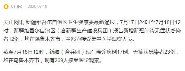 新疆新冠疫情最新信息