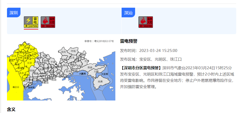深圳市雷电预警最新动态及应对措施